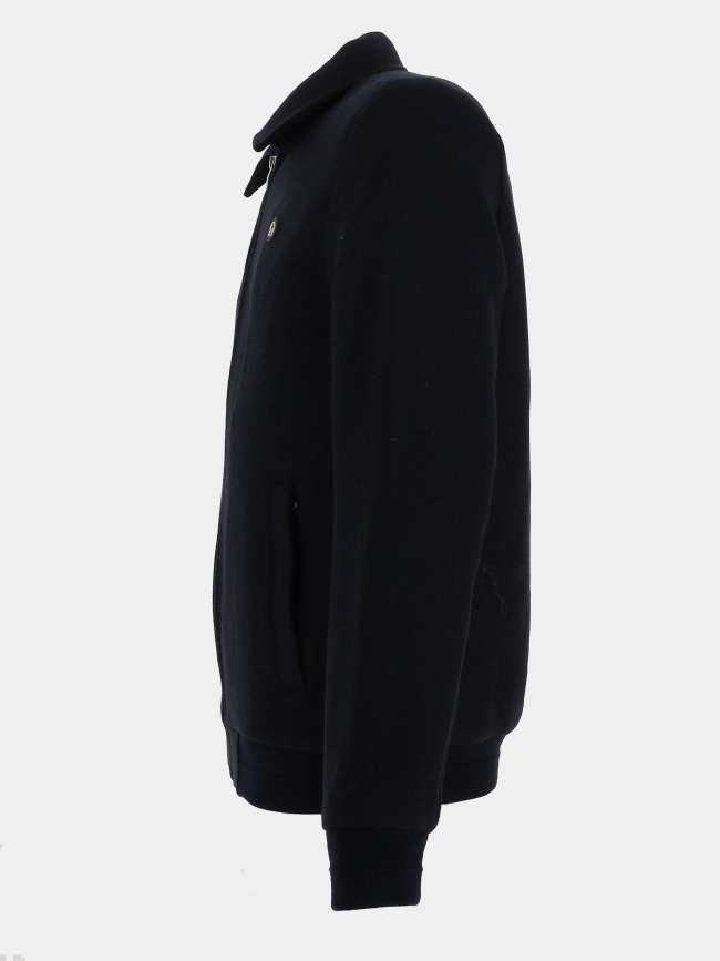 Blouson zippé en laine épaisse reboot noir homme - Benson & Cherry