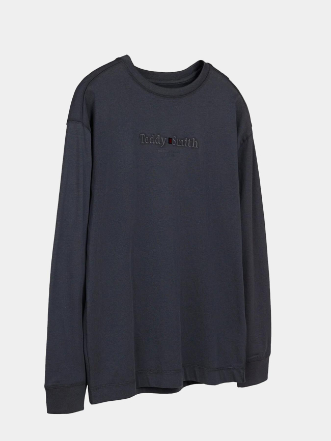 T-shirt à manches longues t-jim anthracite garçon - Teddy Smith