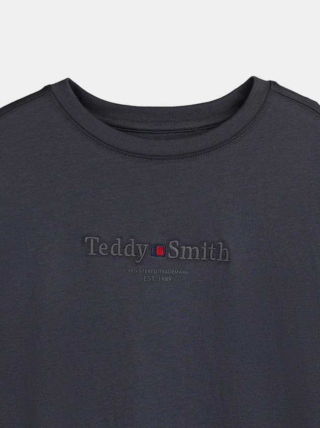 T-shirt à manches longues t-jim anthracite garçon - Teddy Smith