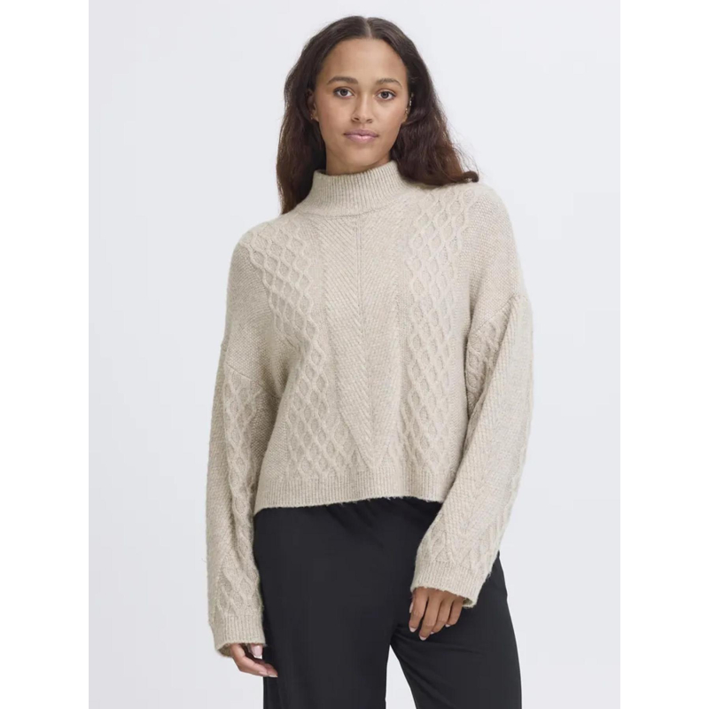 Pull mylle beige femme - Ichi