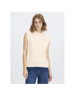 Pull sans manche povoke blanc femme - Ichi