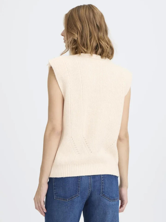 Pull sans manche povoke blanc femme - Ichi