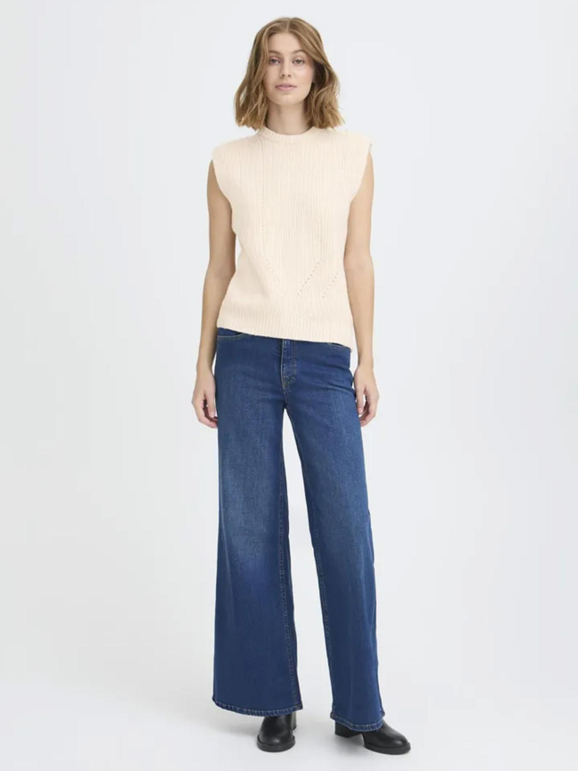 Pull sans manche povoke blanc femme - Ichi