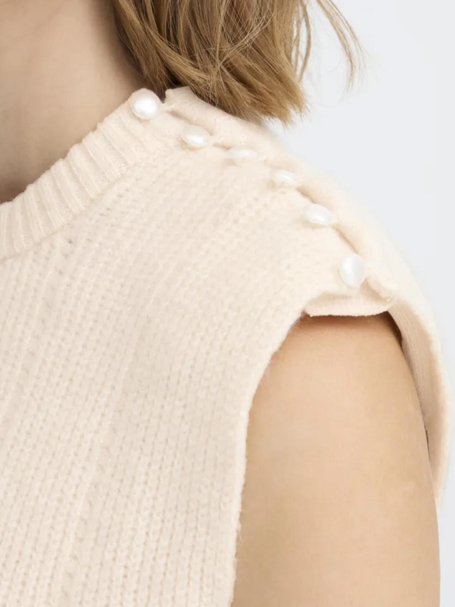 Pull sans manche povoke blanc femme - Ichi