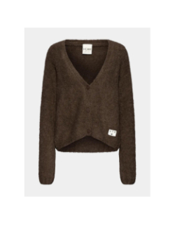 Gilet cardigan blarisa marron femme - Ichi