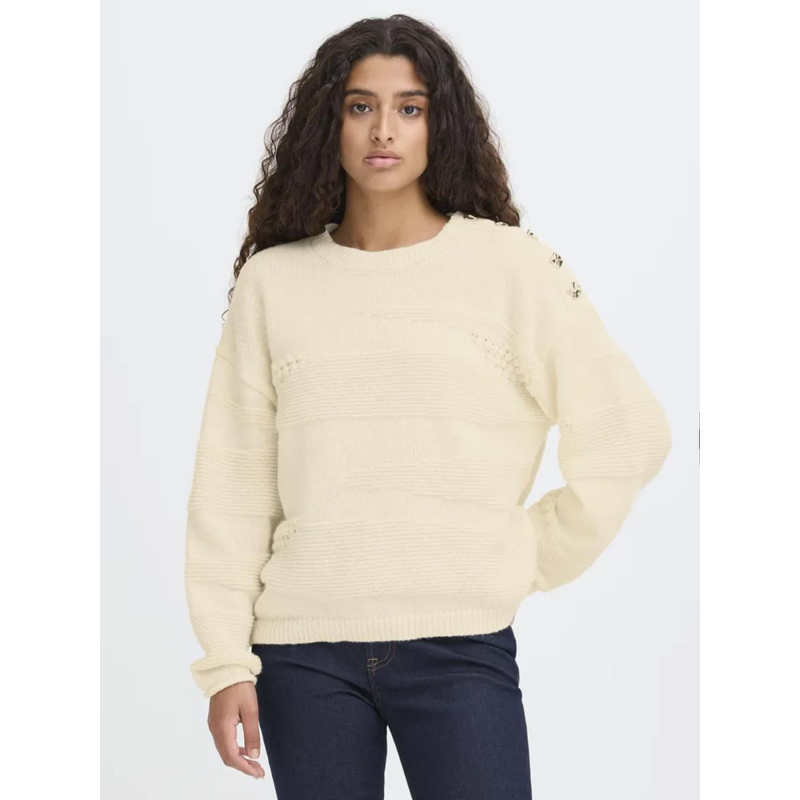 Pull astra blanc crème femme - Ichi