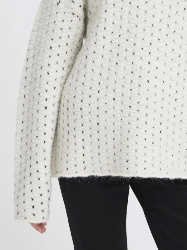 Pull motifs kamara blanc femme - Ichi