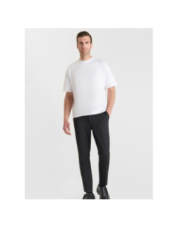 Pantalon effet chiné dexa noir homme - Le Temps Des Cerises