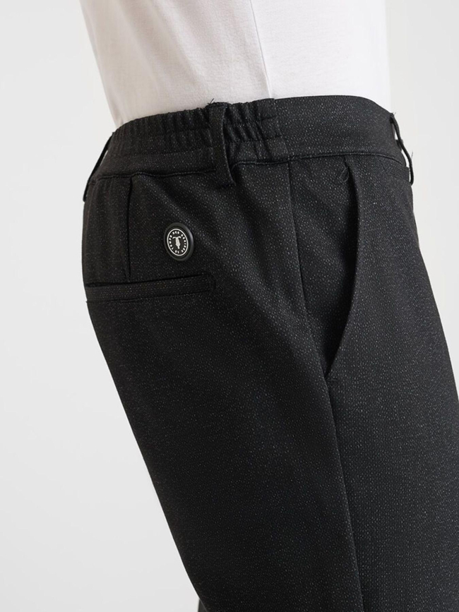 Pantalon effet chiné dexa noir homme - Le Temps Des Cerises