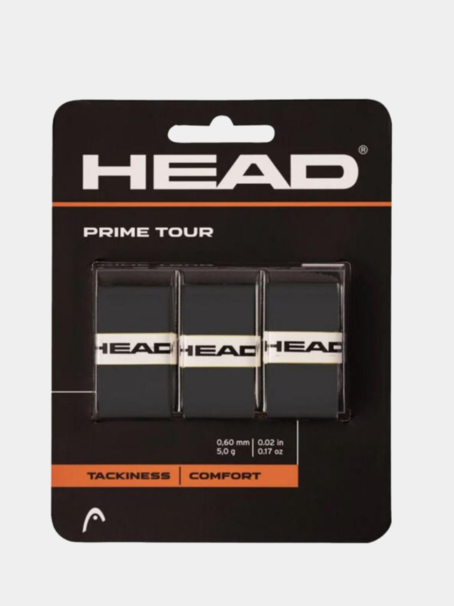 Pack de 3 surgrip de tennis prime tour noir - Head