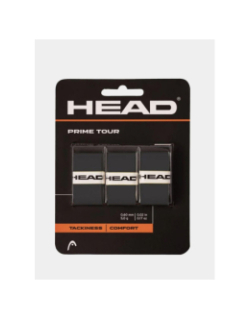 Pack de 3 surgrip de tennis prime tour noir - Head