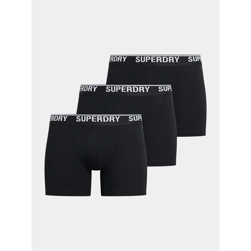 Pack de 3 boxers logo noir homme - Superdry
