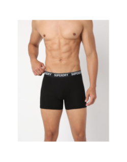 Pack de 3 boxers logo noir homme - Superdry