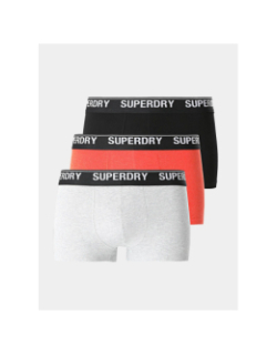 3 boxers pack noir gris orange homme - Superdry