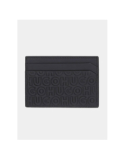 Porte-cartes à multiples logos reliefs noir homme - Hugo