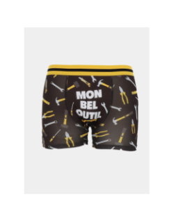 Boxer passion bricolage noir jaune homme - Stc