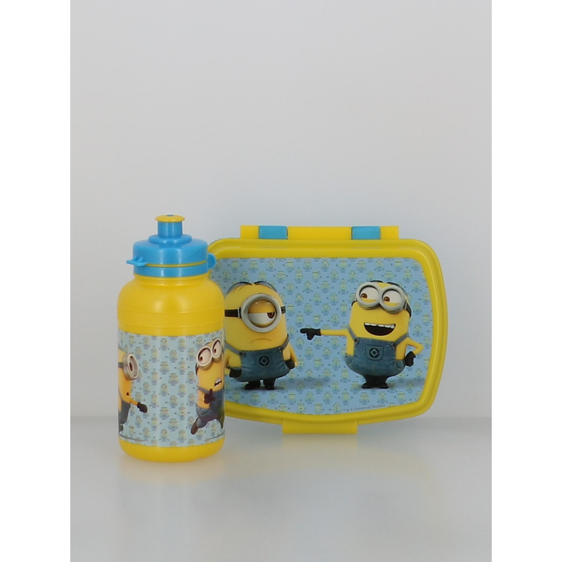 Boite à gouter et gourde minions jaune enfant - Stc