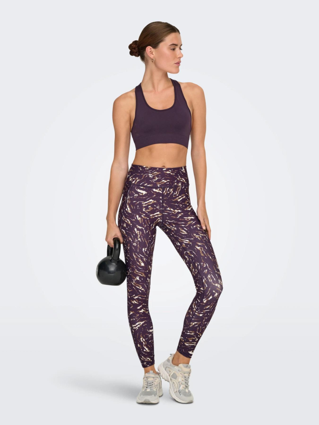 Brassière de sport daisy 2 violet femme - Only Play