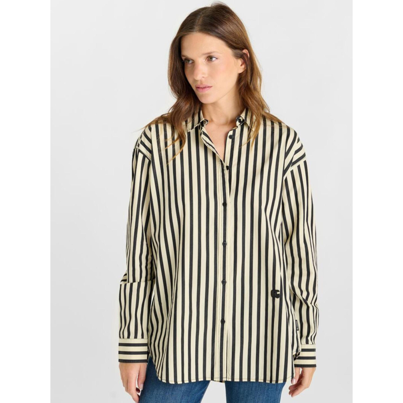 Chemise rayée blaka écru et noir femme - Le Temps Des Cerises