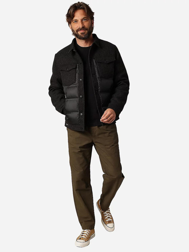 Blouson matelassée gusto noir homme - Deeluxe