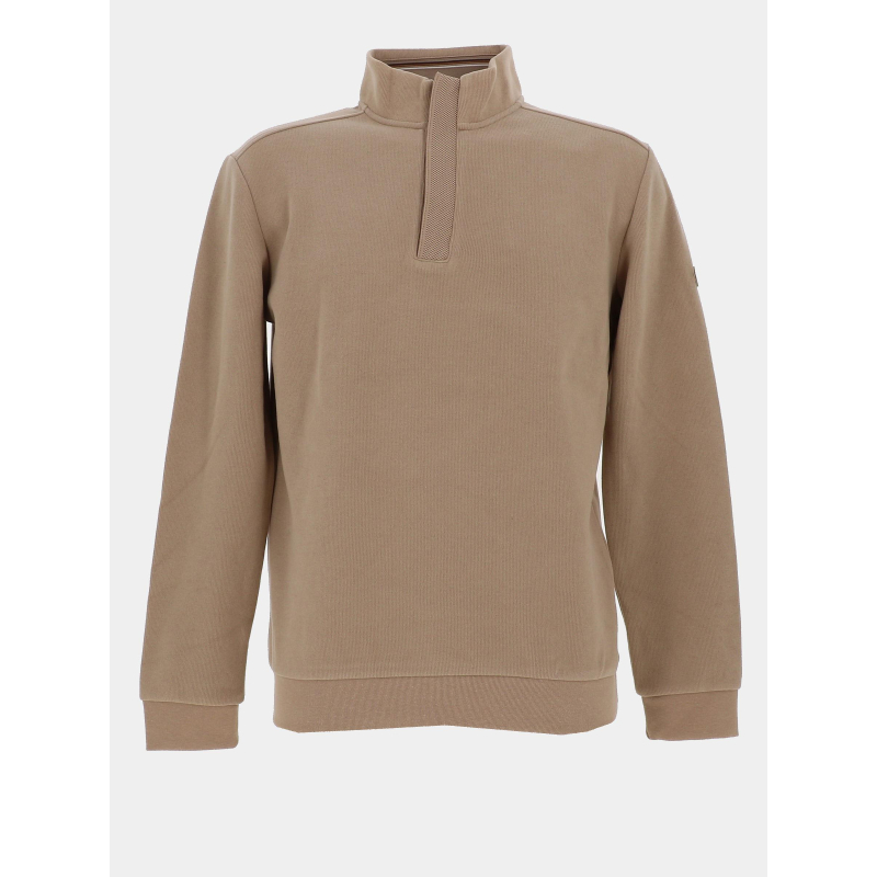 Sweat à col zippé selanic beige homme - Benson & Cherry