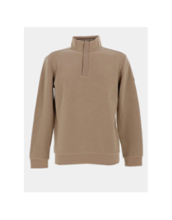 Sweat à col zippé selanic beige homme - Benson & Cherry