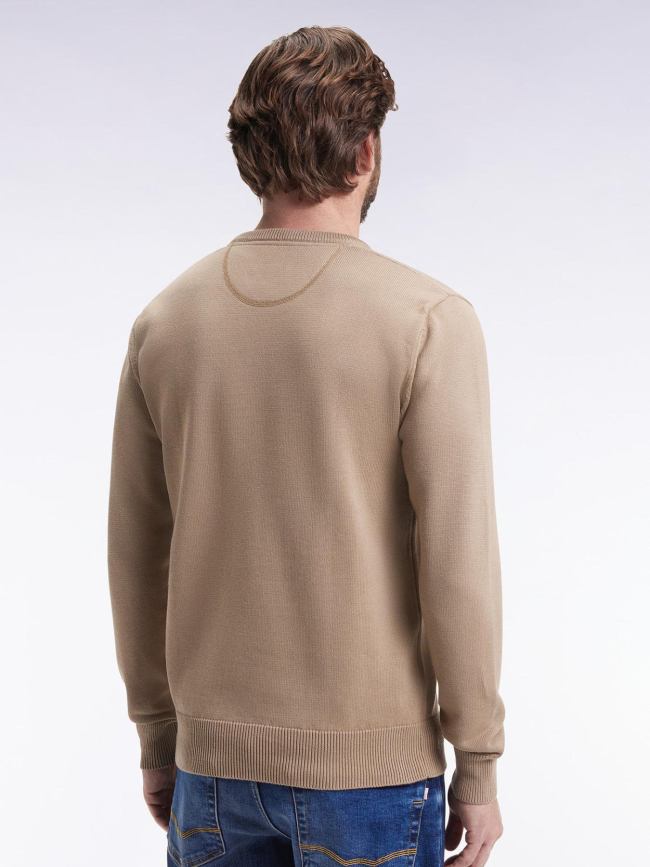 Pull à col rond edinburgh beige homme - Eden Park