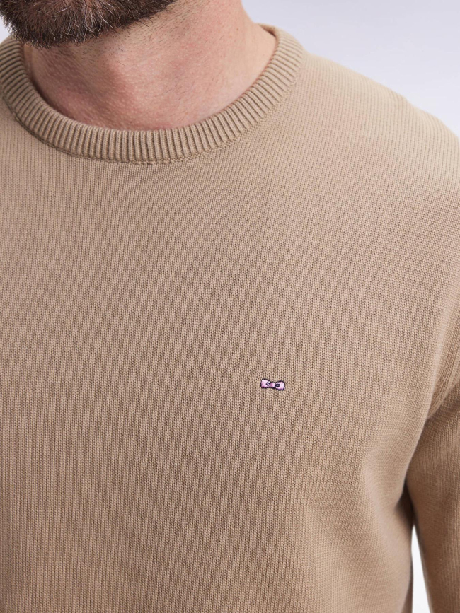 Pull à col rond edinburgh beige homme - Eden Park