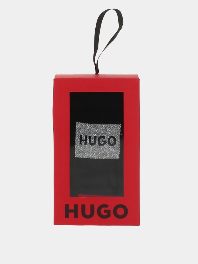Coffret cadeau deux paires de chaussettes noir homme - Hugo