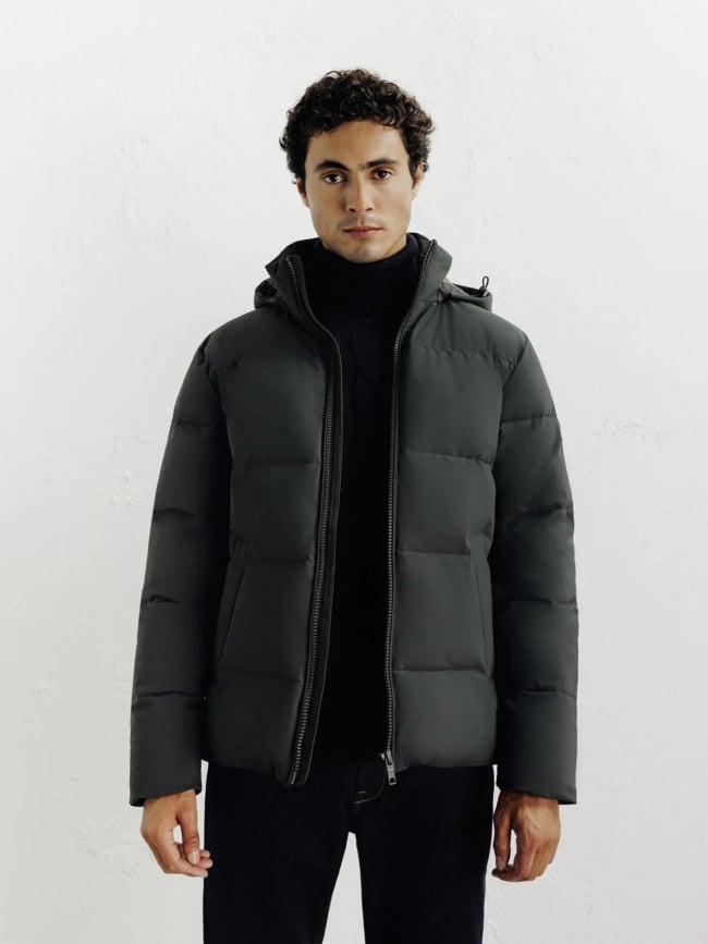 Doudoune courte à capuche redy kaki homme - Izac