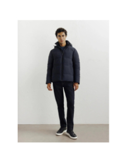 Doudoune courte à capuche redy bleu marine homme - Izac
