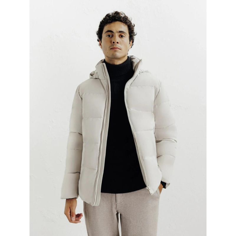 Doudoune courte à capuche redy beige homme - Izac
