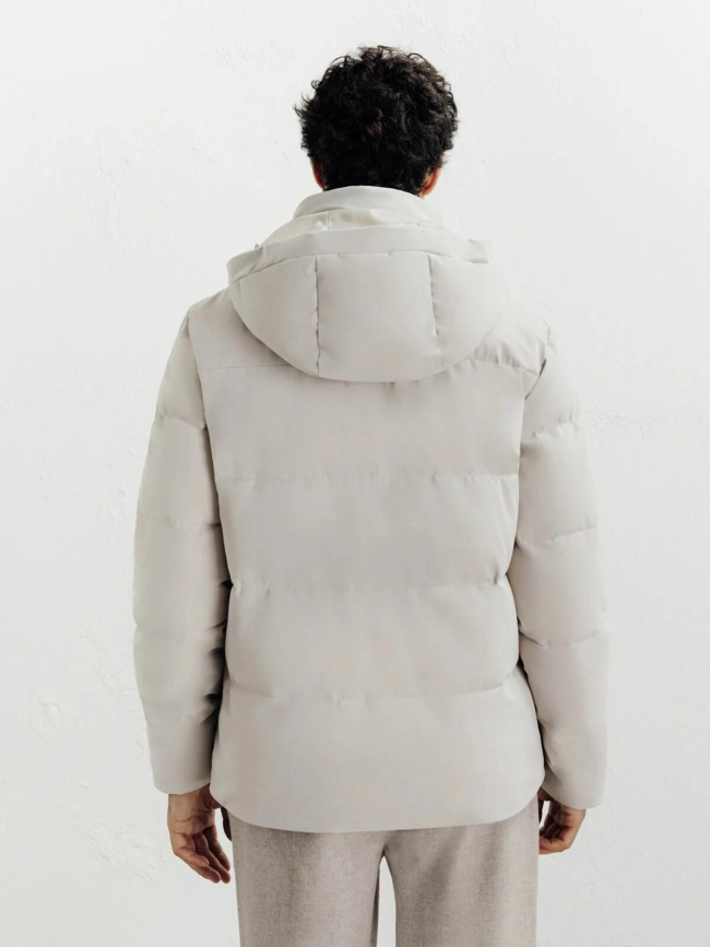 Doudoune courte à capuche redy beige homme - Izac