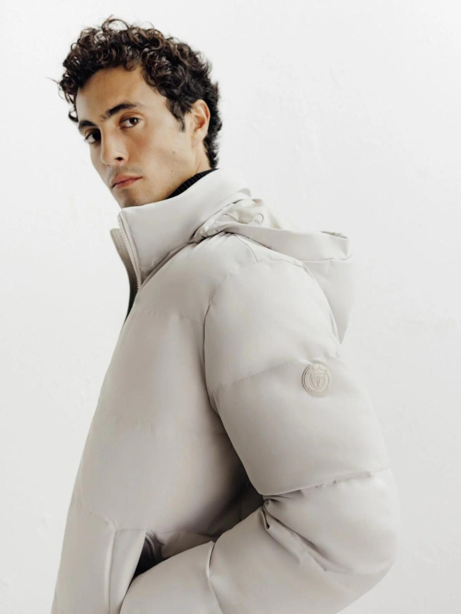 Doudoune courte à capuche redy beige homme - Izac