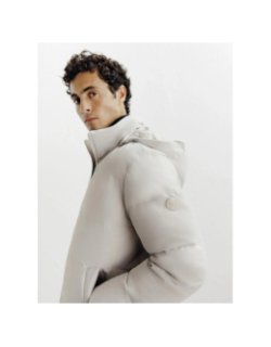 Doudoune courte à capuche redy beige homme - Izac