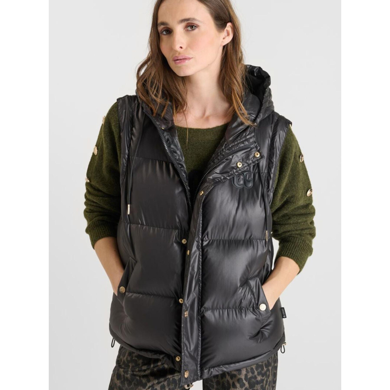Doudoune à manches dézippables inge noir femme - Le Temps Des Cerises