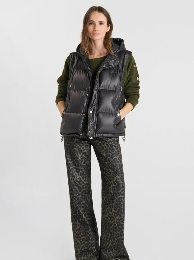 Doudoune à manches dézippables inge noir femme - Le Temps Des Cerises