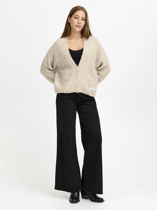 Gilet cardigan blarisa beige femme - Ichi