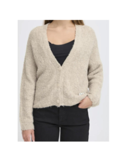 Gilet cardigan blarisa beige femme - Ichi