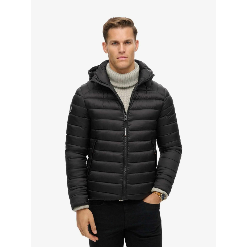 Veste matelassée à capuche fuji noir homme - Superdry