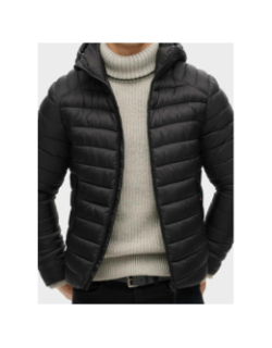 Veste matelassée à capuche fuji noir homme - Superdry