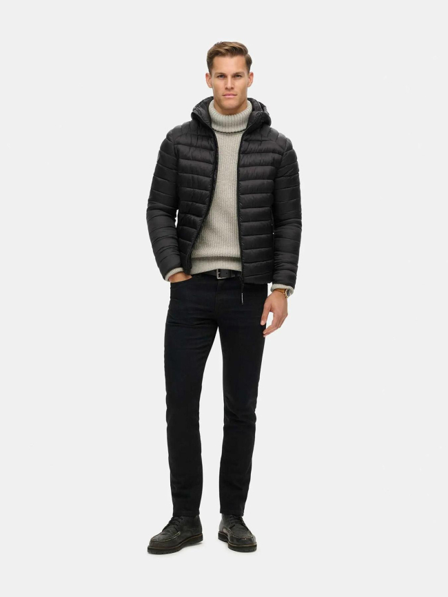 Veste matelassée à capuche fuji noir homme - Superdry