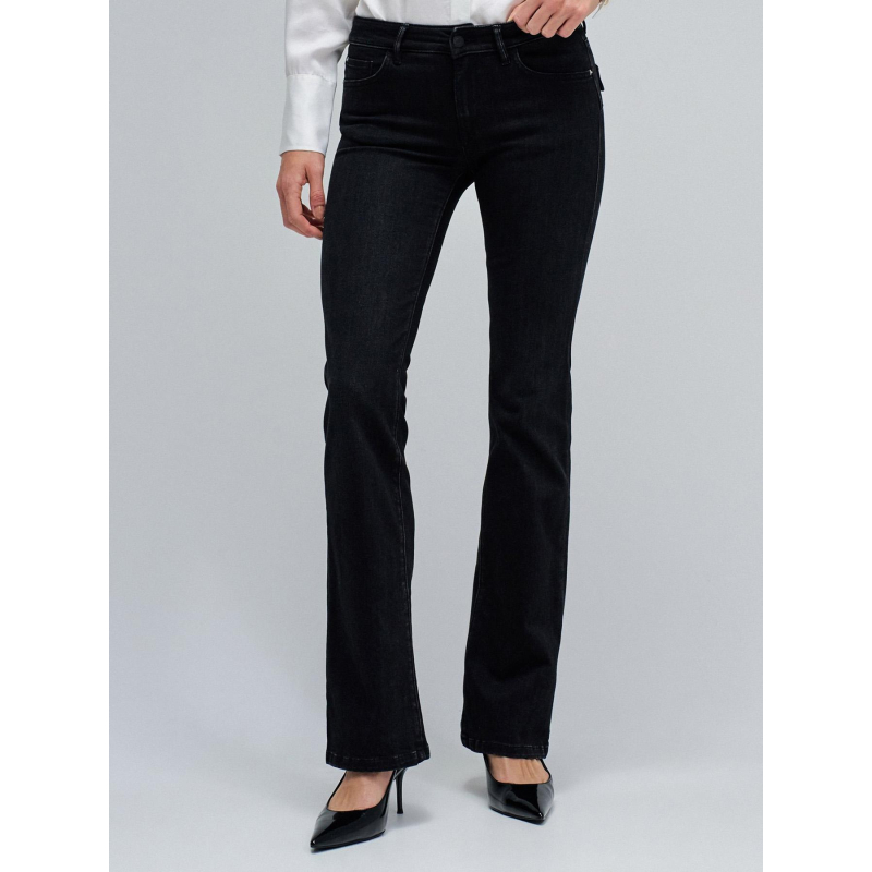 Jean wonder taille basse bootcut noir femme - Salsa