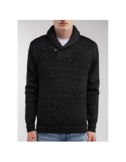 Pull robin noir chiné homme - Teddy Smith