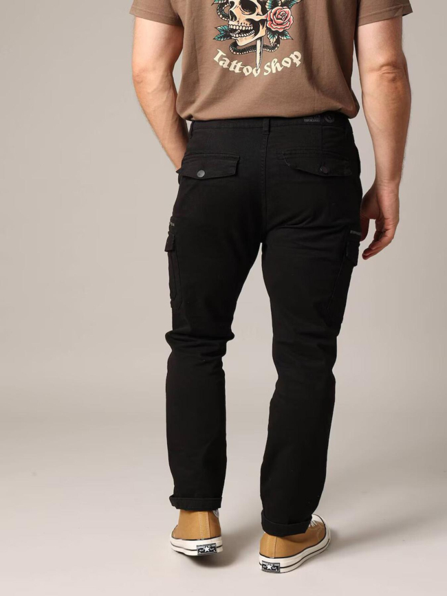 Pantalon cargo danason noir homme - Deeluxe