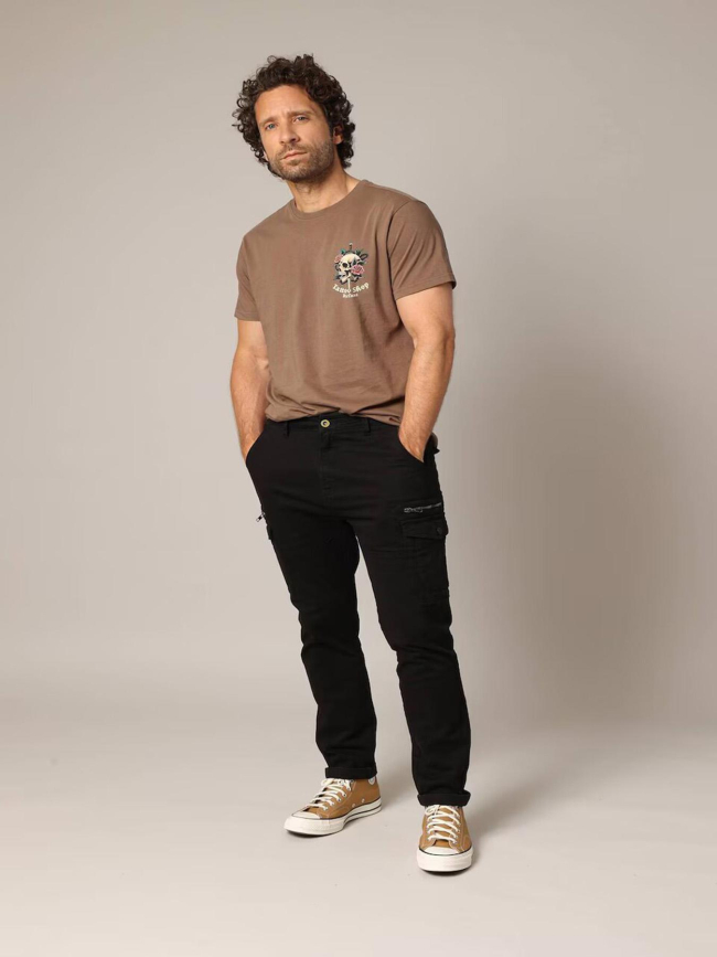 Pantalon cargo danason noir homme - Deeluxe