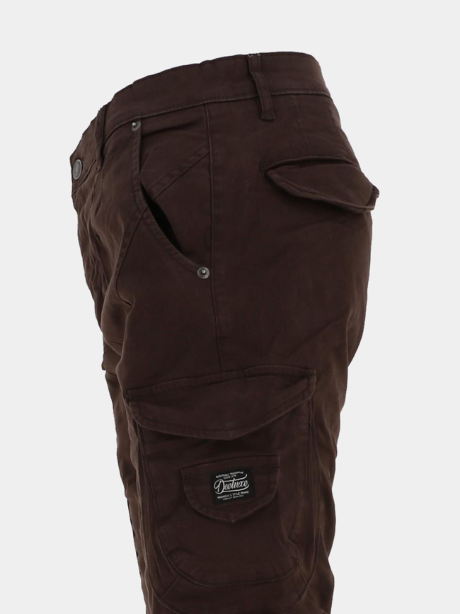 Pantalon cargo garden marron homme - Deeluxe