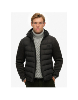 Veste bi-matière storm noir homme - Superdry