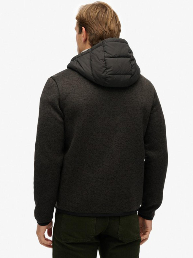 Veste bi-matière storm noir homme - Superdry