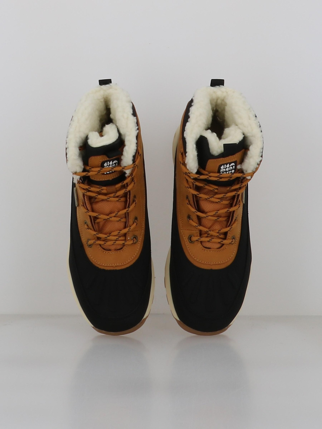 Bottes après-ski macedo camel noir homme - Elementerre